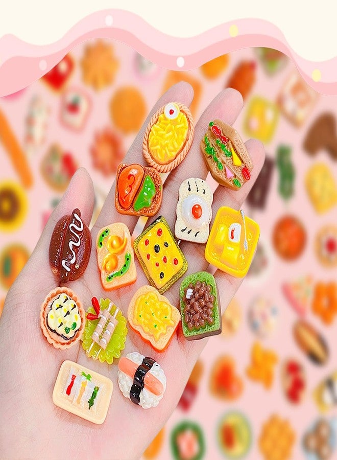 Thildani 80 Pcs Mini Food Miniature Dollhouse Accessories - 1:12 Scale Small Doll Food Decor Mini Kitchen Set & Tiny Things Toys - Image 4